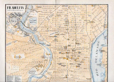 LAMINA V38829: Plano de Filadelfia, Estados Unidos