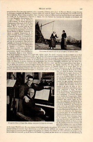 LAMINA V38814: El maestro Cilea y el tenor Tito Schipa