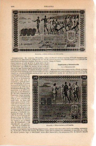 LAMINA V38737: Billetes de banco de Finlandia