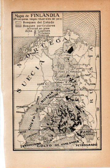 LAMINA V38736: Mapa de los bosques de Finlandia