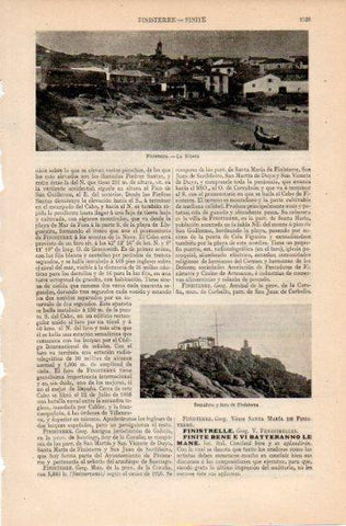 LAMINA V38734: La Ribera y faro de Finisterre