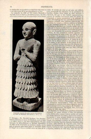 LAMINA V38764: Estatuilla sumeria hallada en Khafadje