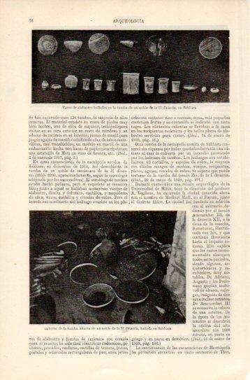 LAMINA V38755: Tumba y vasos de la tumba de un noble II dinastia en Sakkara