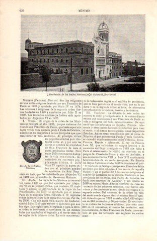 LAMINA V38445: Residencia de los frailes Minimos en el Guinardo, Barcelona