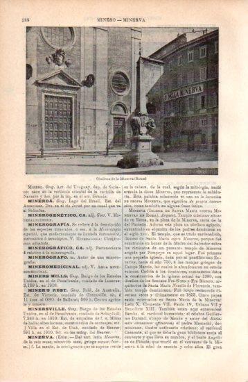 LAMINA V38427: Obelisco de la Minerva en Roma