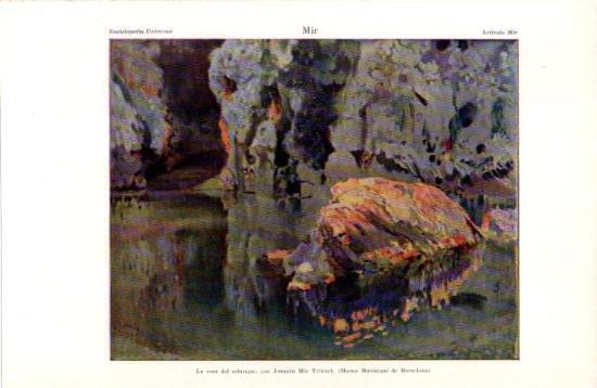LAMINA V38465: La roca del estanque por Joaquin Mir Trinxet