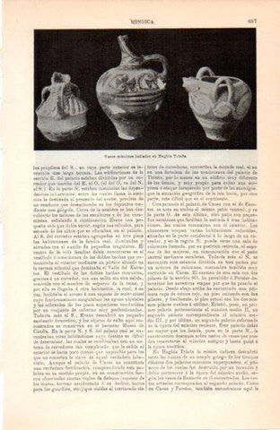 LAMINA V38449: Vasos minoicos hallados en Haghia Triada