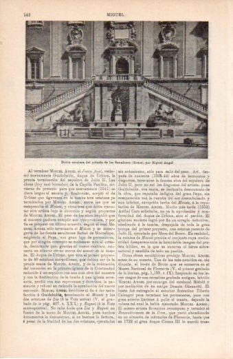 LAMINA V38374: Escalera del palacio de los Senadores en Roma por Miguel Angel