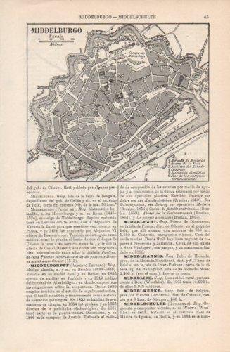 LAMINA V38361: Plano de Middelburgo, Paises Bajos