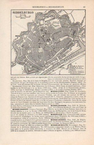 LAMINA V38361: Plano de Middelburgo, Paises Bajos