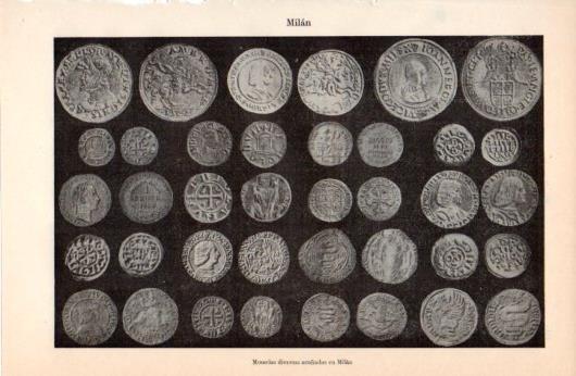 LAMINA V38402: Monedas acuñadas en Milan