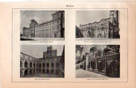 LAMINA V38555: Edificios en Modena, Italia