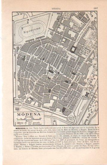 LAMINA V38553: Plano de Modena, Italia