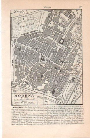 LAMINA V38553: Plano de Modena, Italia