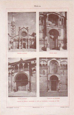 LAMINA V38554: Vistas de la Catedral de Modena, Italia