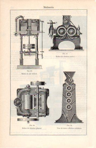 LAMINA V38592: Molineria, tipos de molino