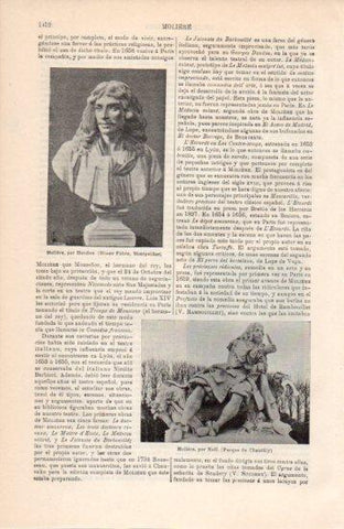 LAMINA V38588: Moliere por Houdon y por Noel