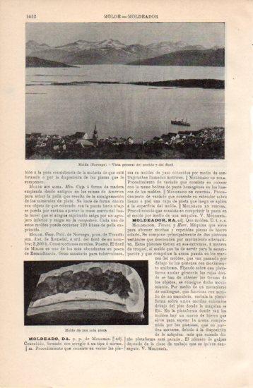 LAMINA V38581: Vista del pueblo y fiordo de Molde, Noruega