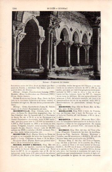 LAMINA V38576: Fragmento del claustro de Moissac
