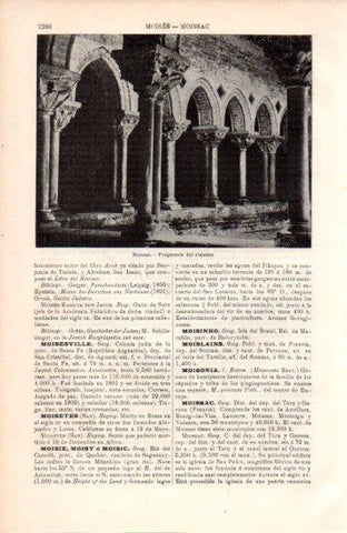 LAMINA V38576: Fragmento del claustro de Moissac