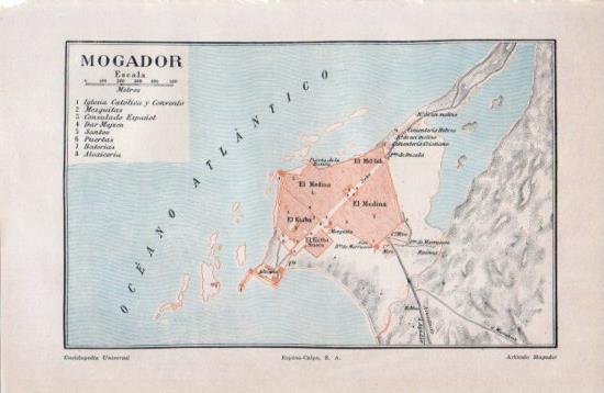 LAMINA V38584: Plano de Mogador, Marruecos