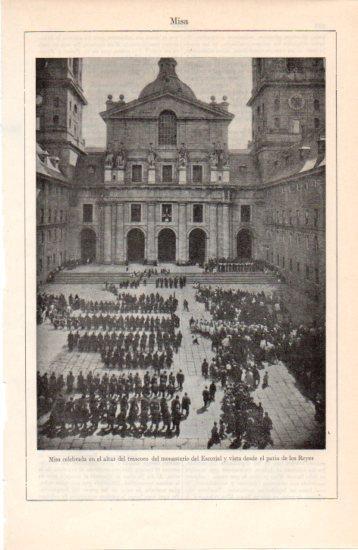 LAMINA V38539: Misa en el altar del trascoro del Monasterio del Escorial