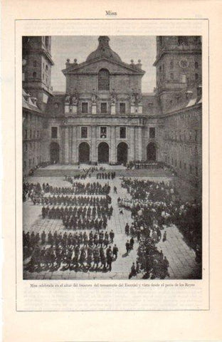 LAMINA V38539: Misa en el altar del trascoro del Monasterio del Escorial