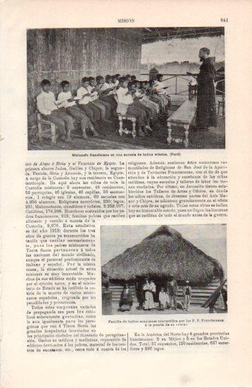 LAMINA V38505: Misionero franciscano en escuela de indios witotos, Peru