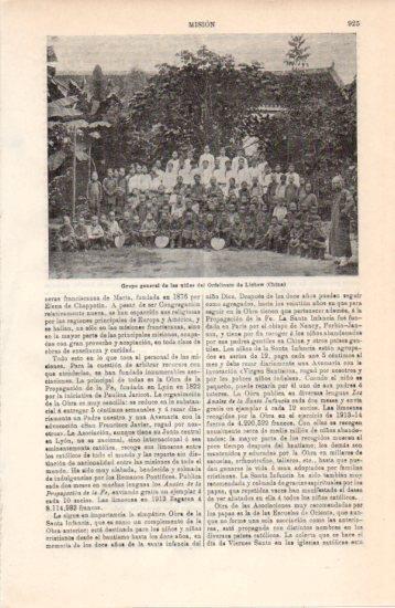 LAMINA V38499: Niñas del Orfelinato de Lichow, China