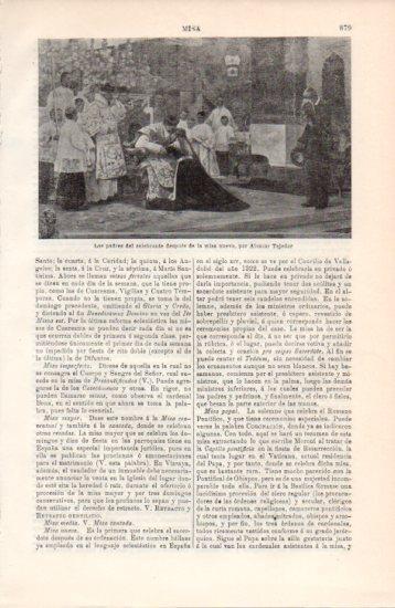 LAMINA V38487: Los padres del celebrante despues de la misa nueva por Alcazar Tejedor