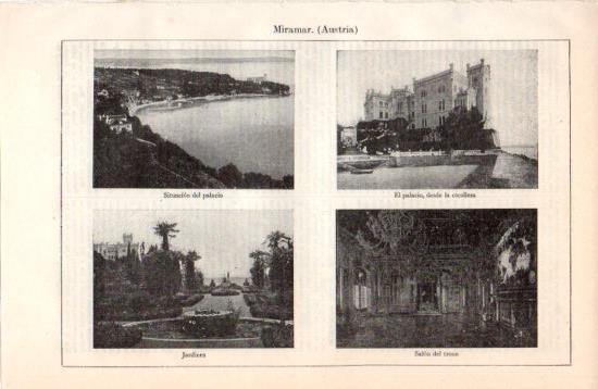 LAMINA V38481: Vista y palacio de Miramar, Austria