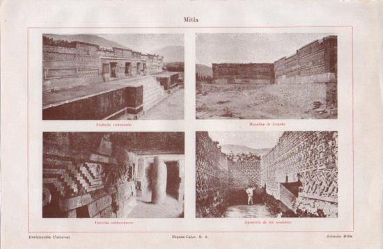 LAMINA V38536: Vistas varias de Mitla, Mejico