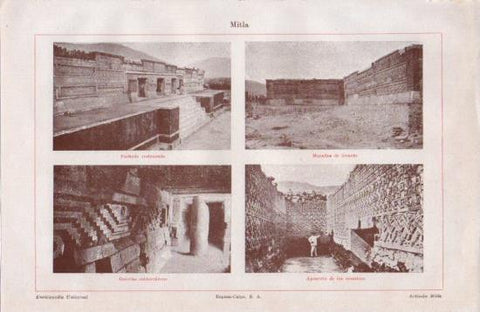 LAMINA V38536: Vistas varias de Mitla, Mejico