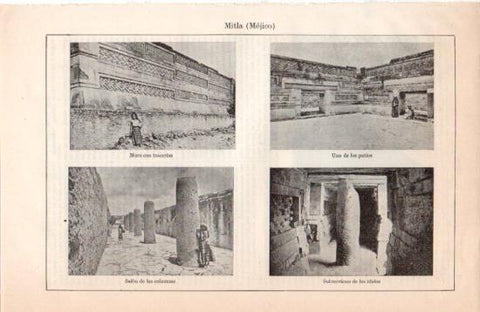 LAMINA V38535: Vistas de Mitla, Mejico
