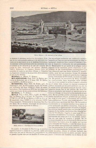 LAMINA V38529: Santuario y ruinas de Mitla, Mejico