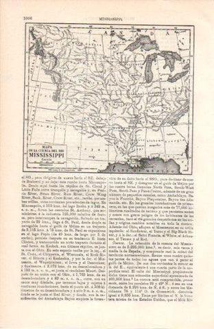 LAMINA V38523: Mapa de la cuenca del rio Mississippi