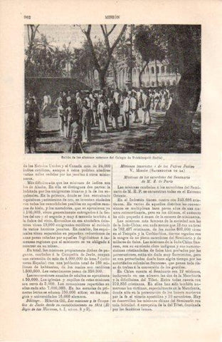 LAMINA V38514: Alumnos del Colegio de Trichinopoli, India