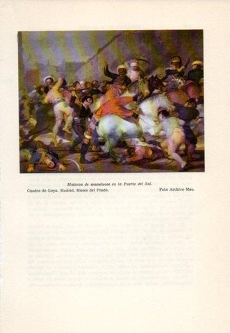 LAMINA V38898: Matanza de mamelucos en la Puerta del Sol por Goya