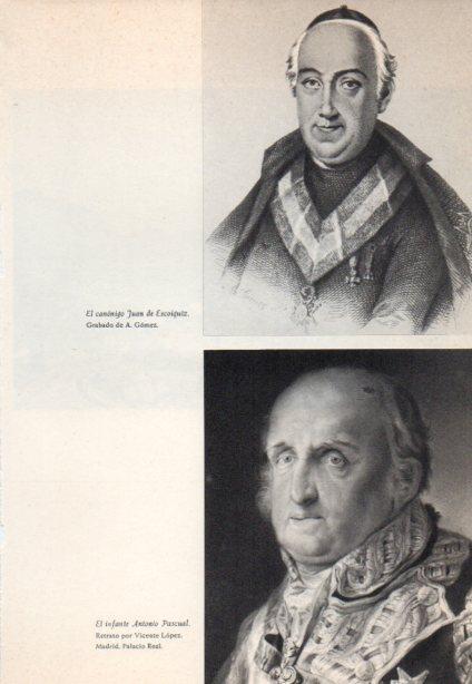 LAMINA V38896: Canonigo Juan de Escoiquiz e Infante Antonio Pascual retratos