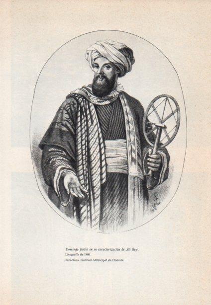 LAMINA V38887: Domingo y Badia caracterizado de Ali Bey 1860