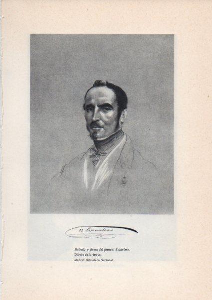 LAMINA V38918: Retrato y firma del general Espartero