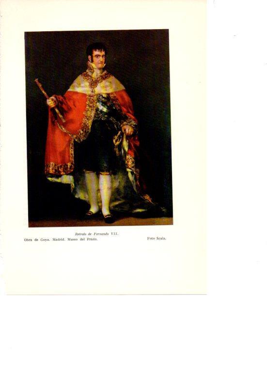 LAMINA V38912: Retrato de Fernando VII por Goya