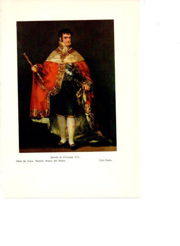 LAMINA V38912: Retrato de Fernando VII por Goya