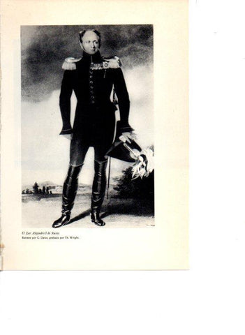 LAMINA V38906: Zar Alejandro I de Rusia por G. Dave
