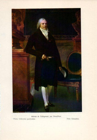 LAMINA V38884: Retrato de Talleyrand por Prud'hon