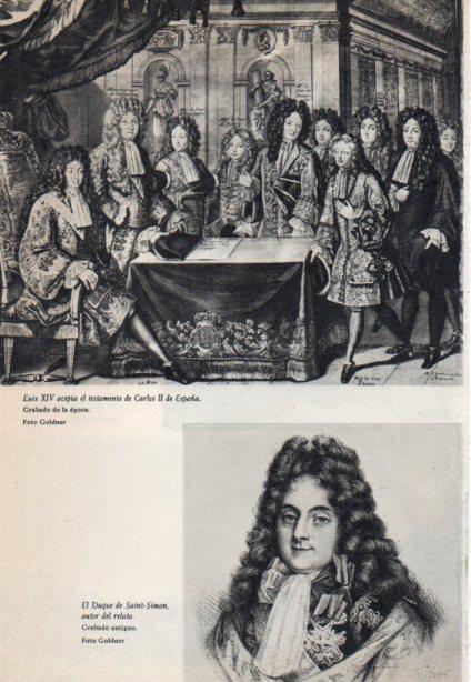 LAMINA V38862: Luis XIV acepta el testamento de Carlos II de España grabado