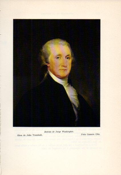 LAMINA V38879: Retrato de G. Washington por John Trmbull