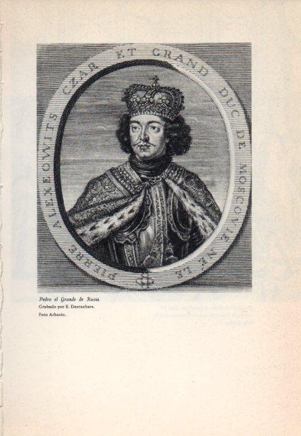 LAMINA V38869: Pedro el Grande de Rusia grabado por E. Desrochers
