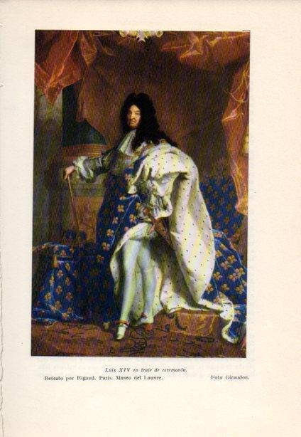 LAMINA V38867: Luis XIV en traje de ceremonia por Rigaud