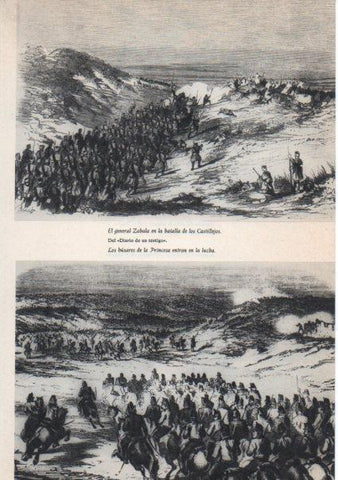 LAMINA V38924: General Zabala en la batalla de los Castillejos